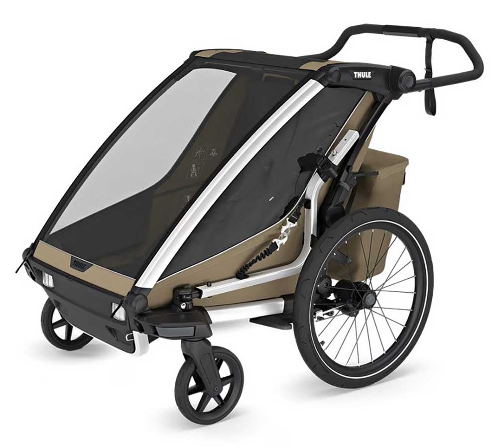Thule Chariot Cross 2 Double Bike Trailer Khaki - 10201037 | Abt