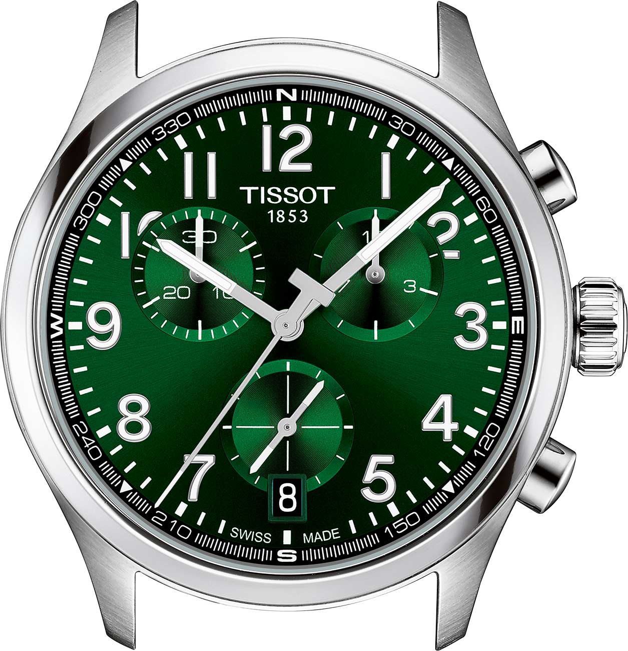 クロノス Tissot Chrono L Watch 42mm with Green Dial - T1164171109200