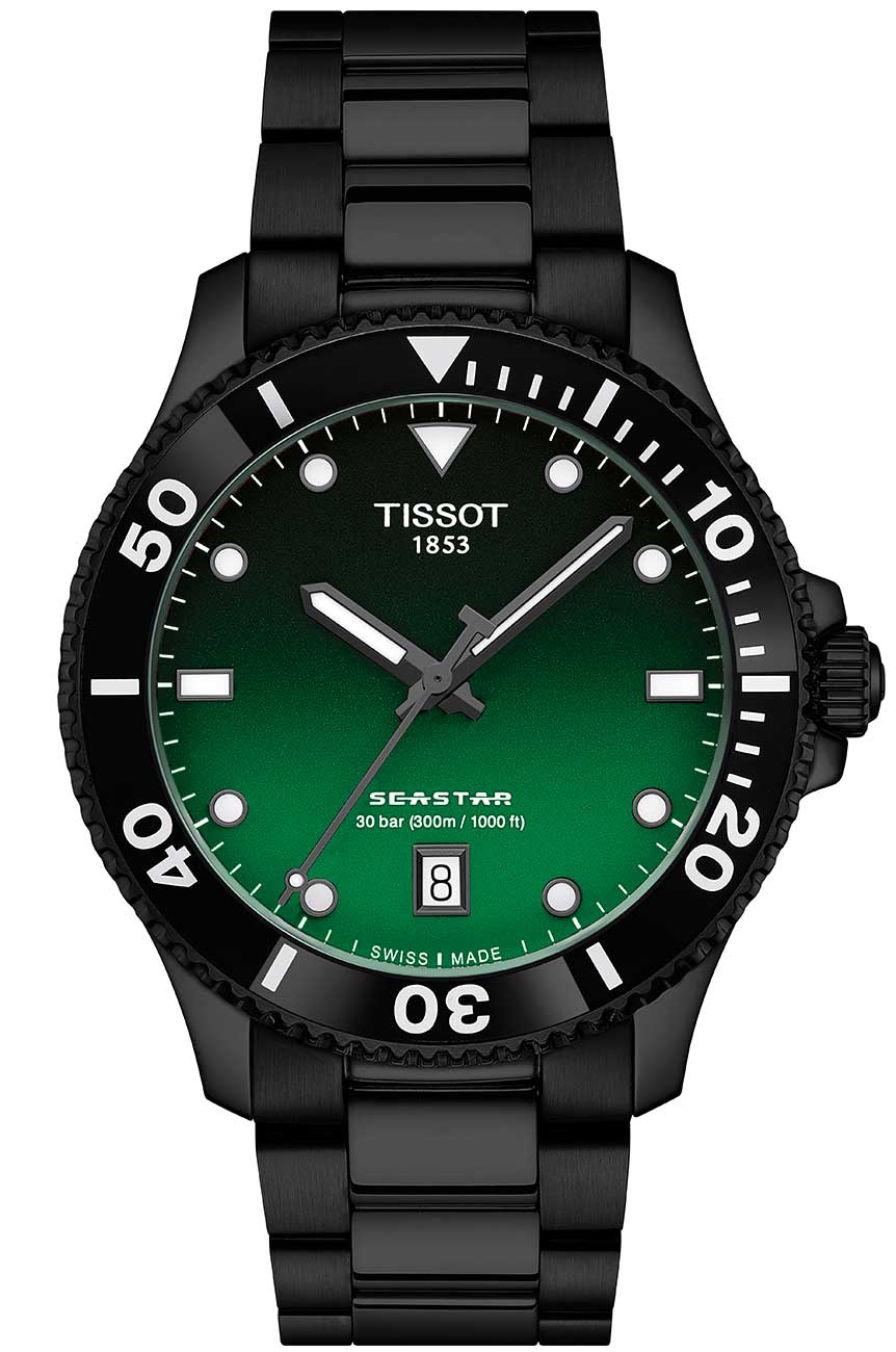 Tissot Seastar 1000 Watch w Green-Black Dial