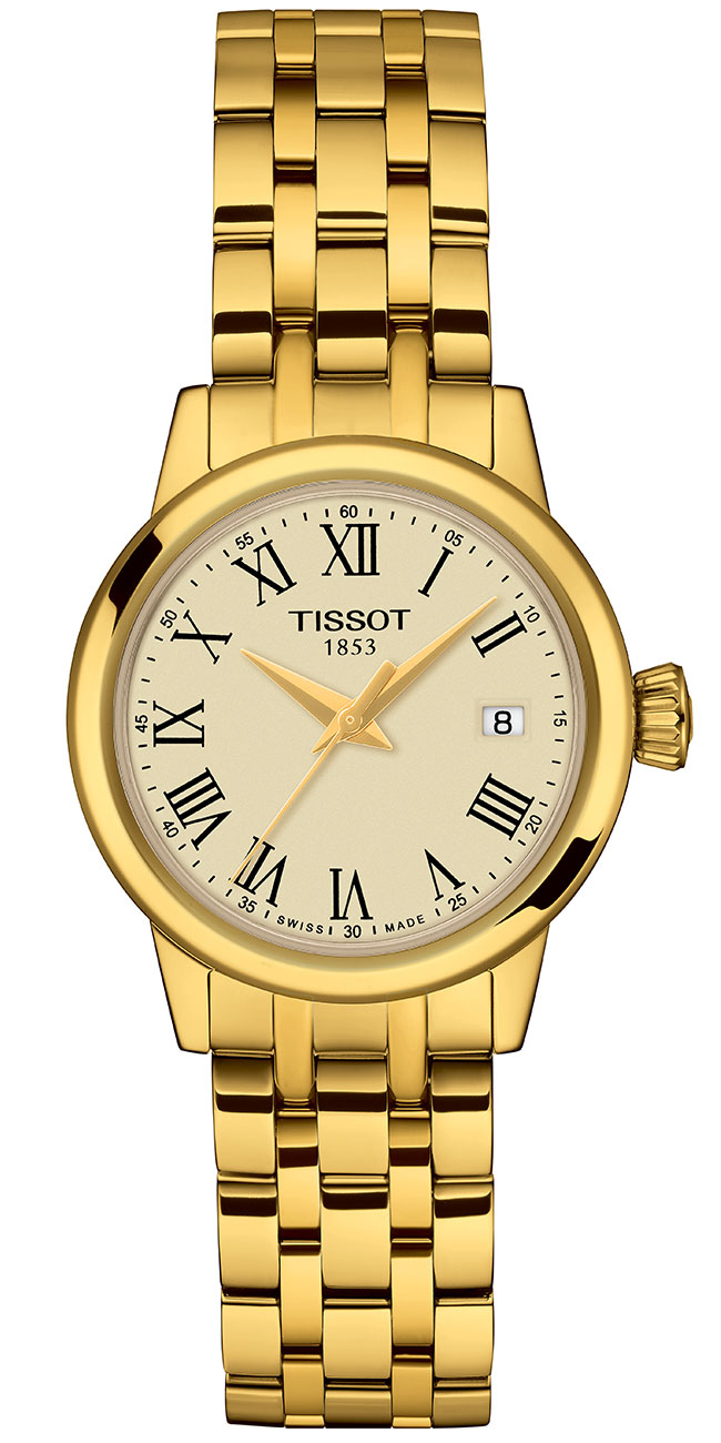 Tissot Classic Dream Ivory Dial Yellow Gold PVD Steel Women's Watch T129.210.33.263.00 T129.210.33.263.00