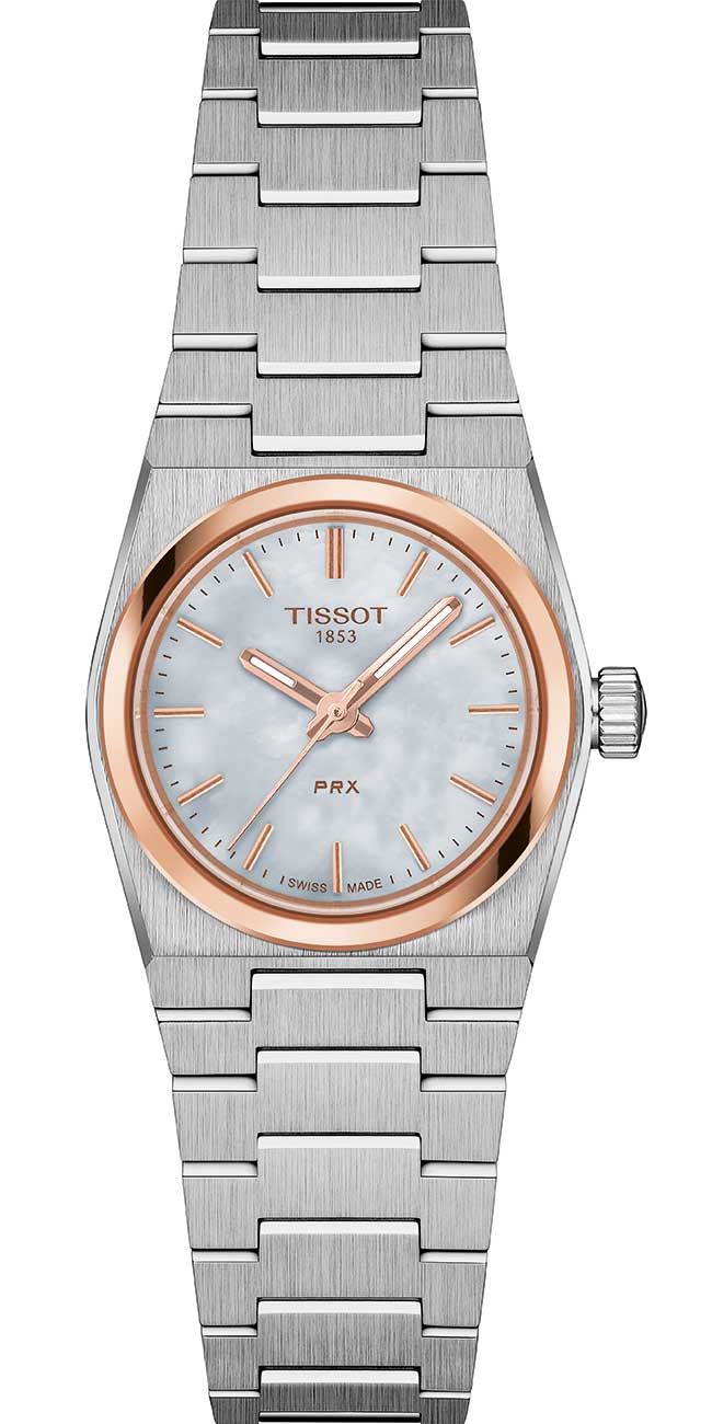 Tissot PRX Quartz 25mm Mother of Pearl Dial Two Tone Steel Women's Watch T137.010.21.111.00 T137.010.21.111.00
