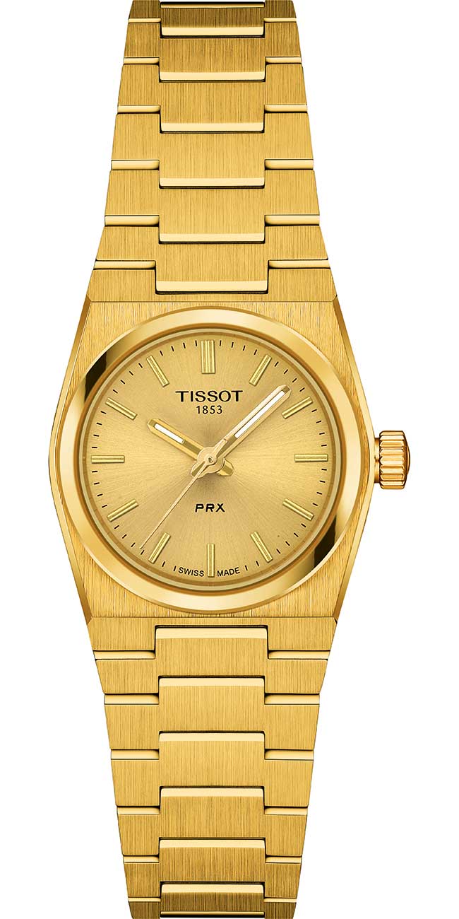 Tissot Women's Swiss Prx Gold-Tone Stainless Steel Bracelet Watch 25mm - Champagne / Golden