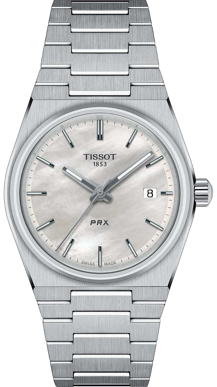 Tissot PRX 35mm White Mother of Pearl Dial Steel Women's Watch T137.210.11.111.00 T137.210.11.111.00
