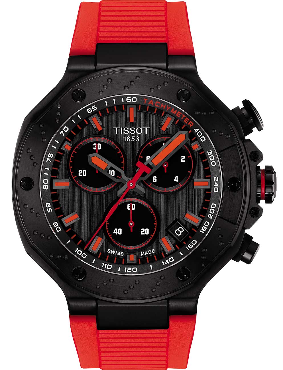 Tissot T-Race Quartz Chronograph Watch 45mm with Dark Grey Dial -  T141.417.37.061.01