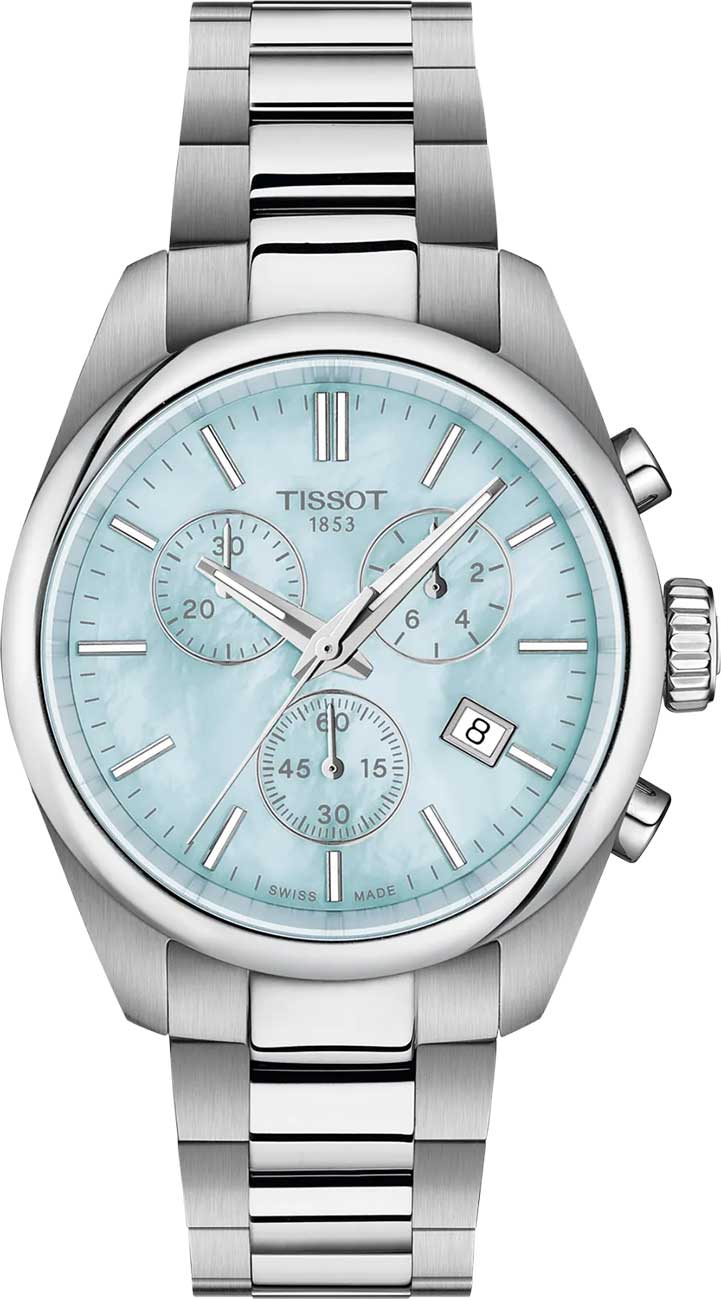 Tissot Men's Gray Stainless Steel Strap Watch 36mm - Blue