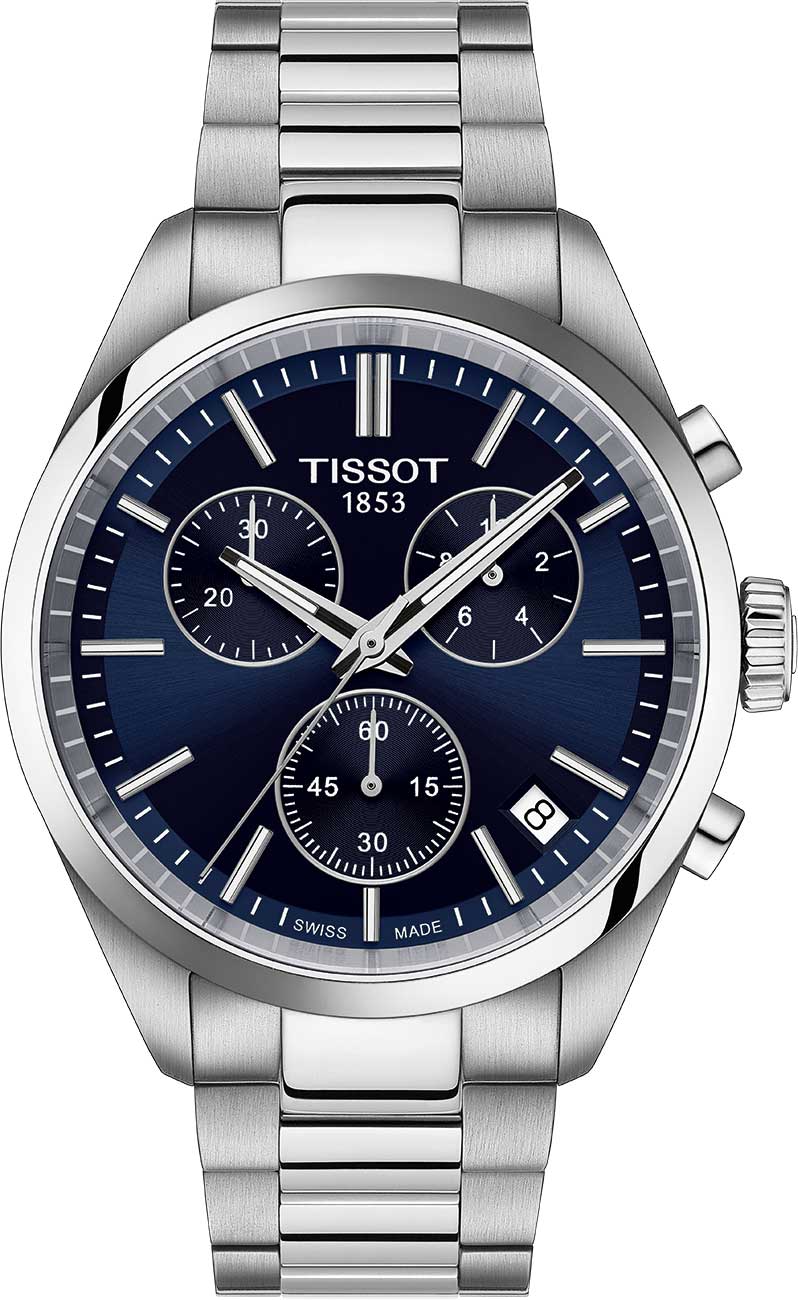 Tissot PR 100 Chronograph Blue Dial Stainless Steel Men's Watch T150.417.11.041.00 T150.417.11.041.00