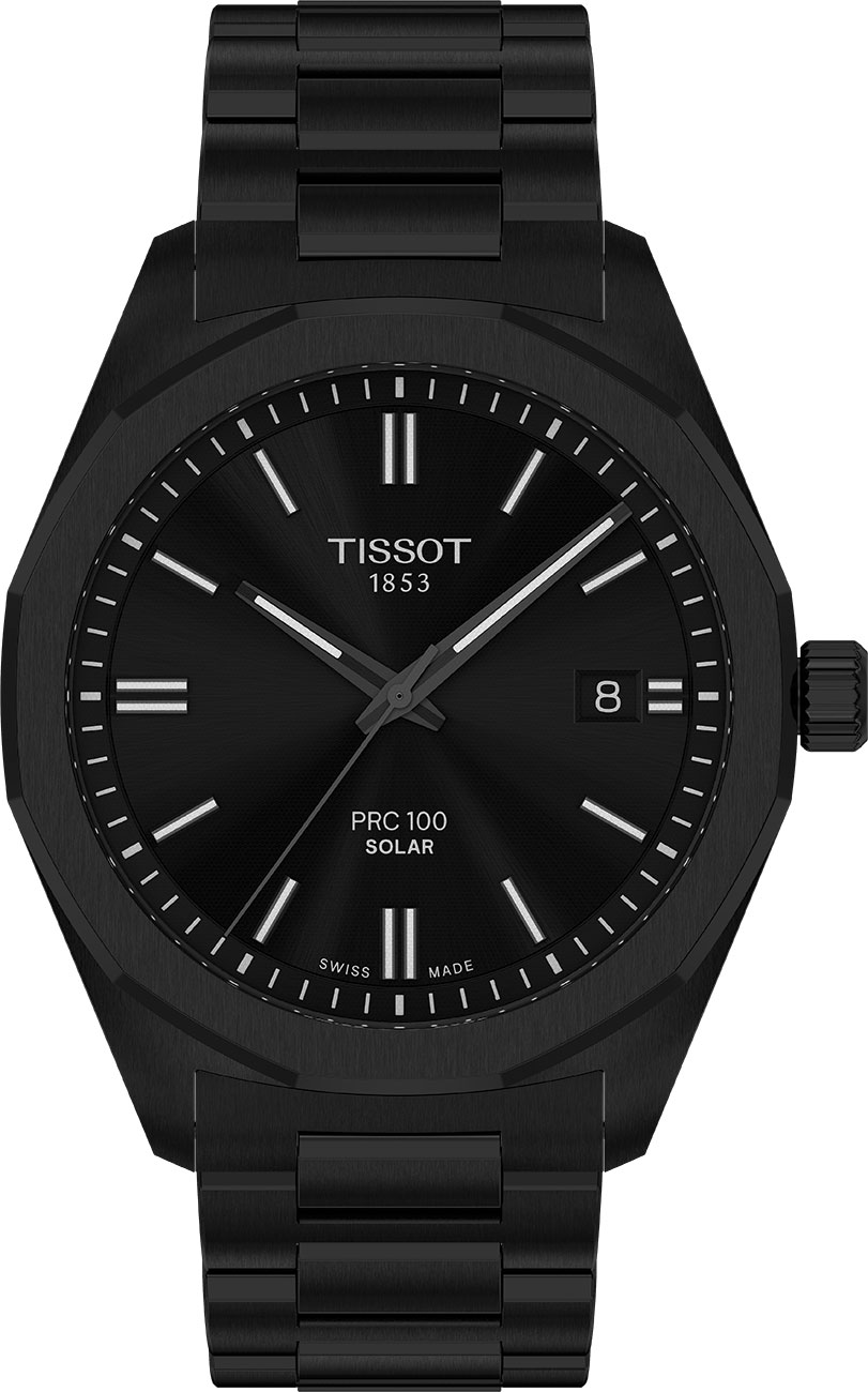 Tissot PRC 100 Solar Quartz Watch 39mm in Black 625$