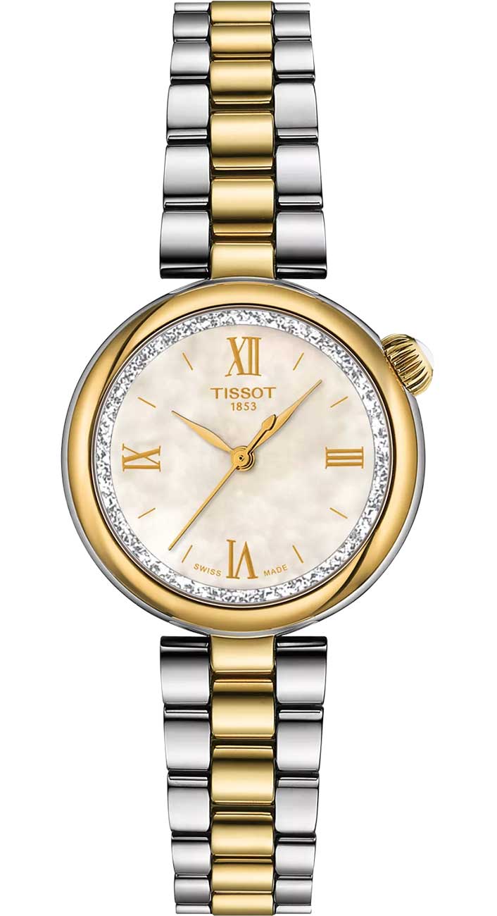 Tissot Desir Watch 28mm with White MOP Dial|Two-Tone