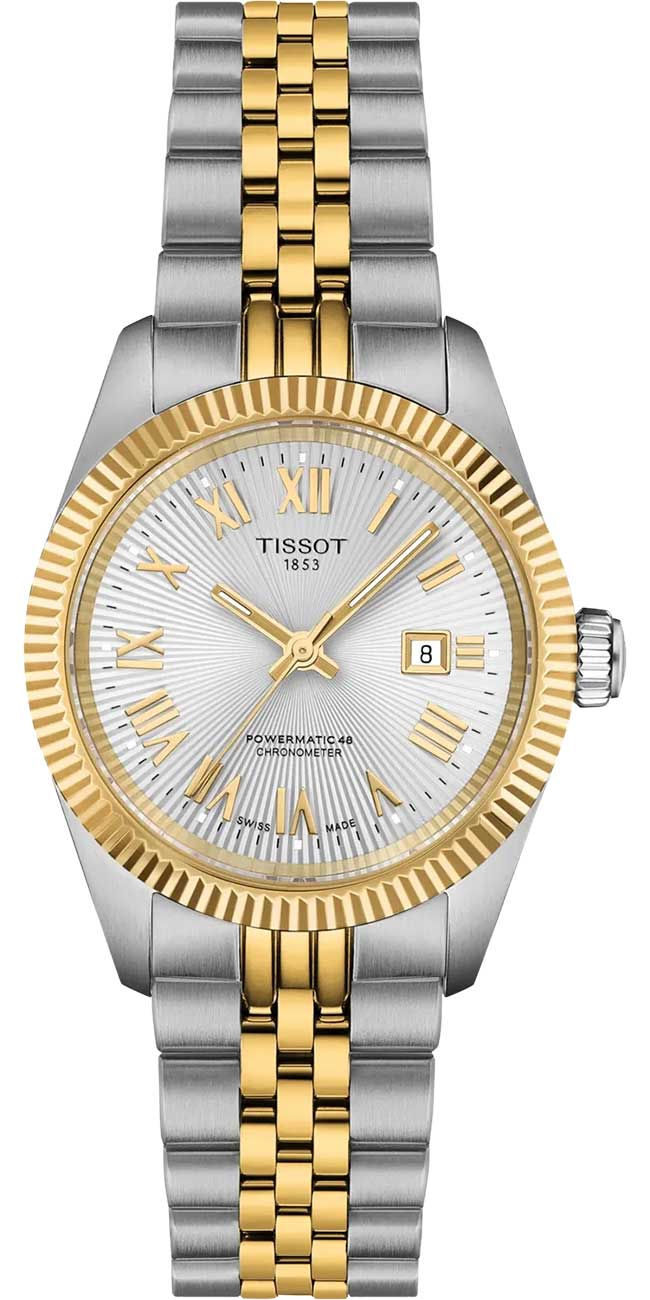 Tissot Women's Automatic Ballade Two-Tone Stainless Steel Watch 30mm - Gray