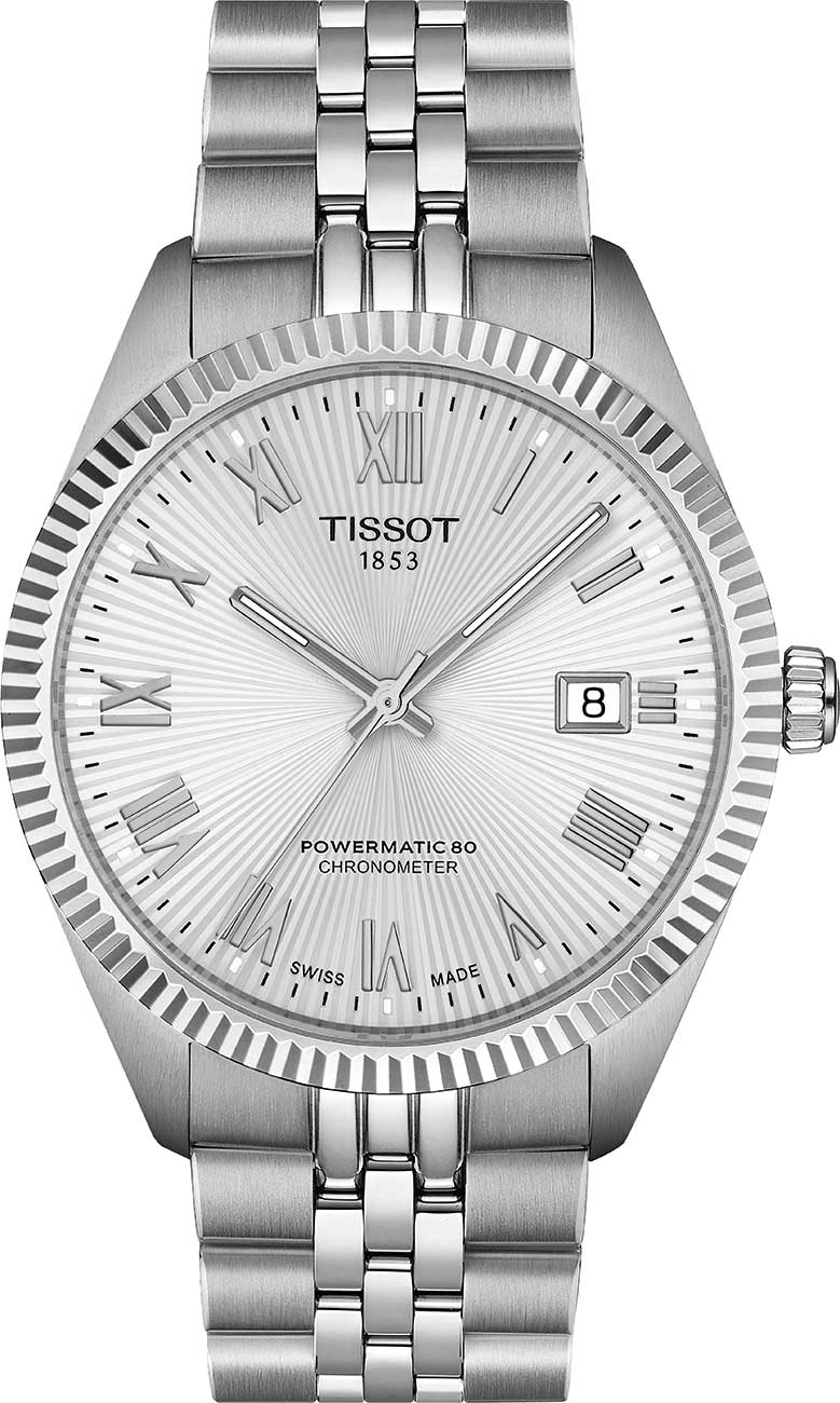 Tissot Men's Ballade Power Silver Stainless Steel Bracelet Watch, 39mm - Silver