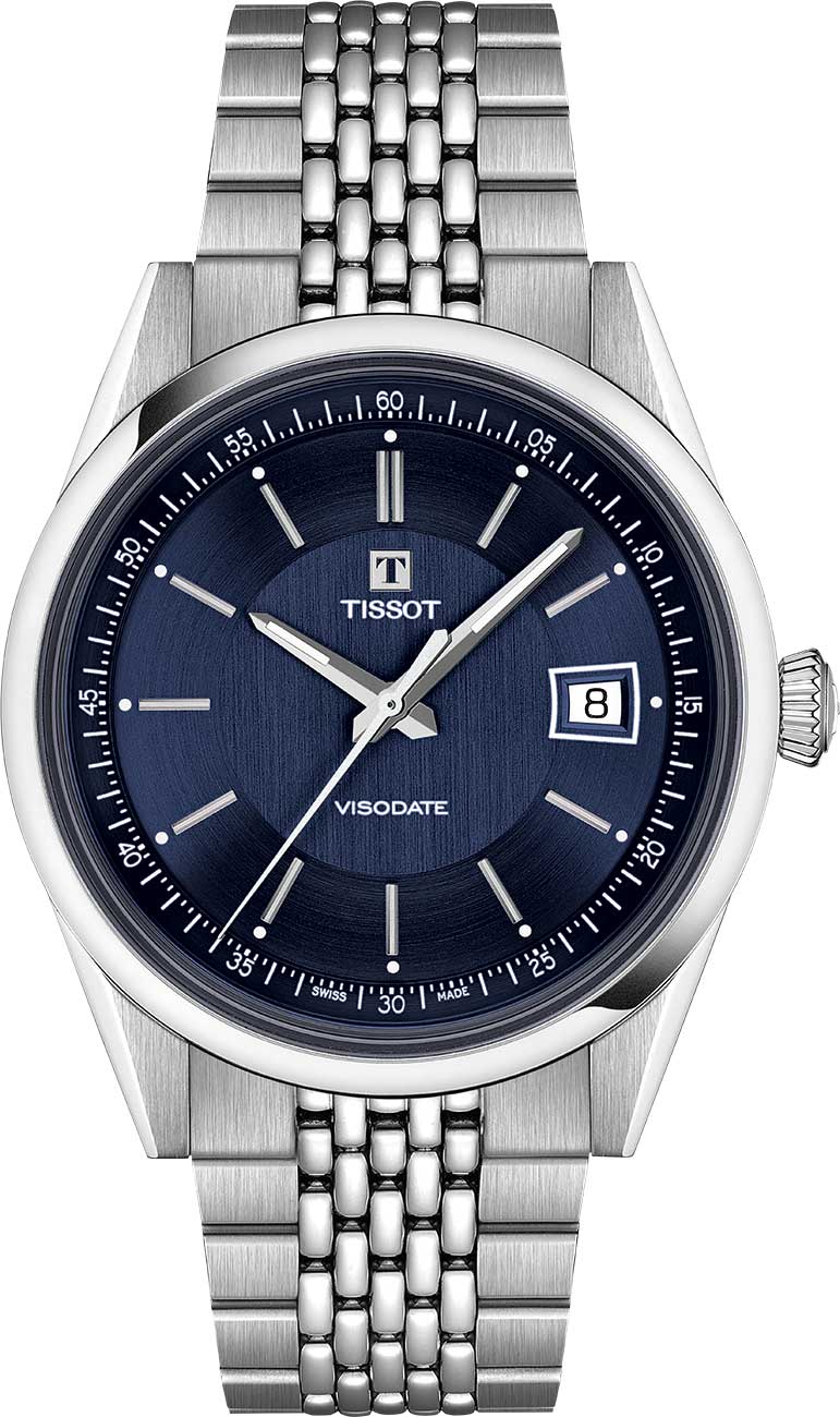Tissot Visodate 39mm Blue Dial Stainless Steel Men's Watch T157.407.11.041.00 T157.407.11.041.00