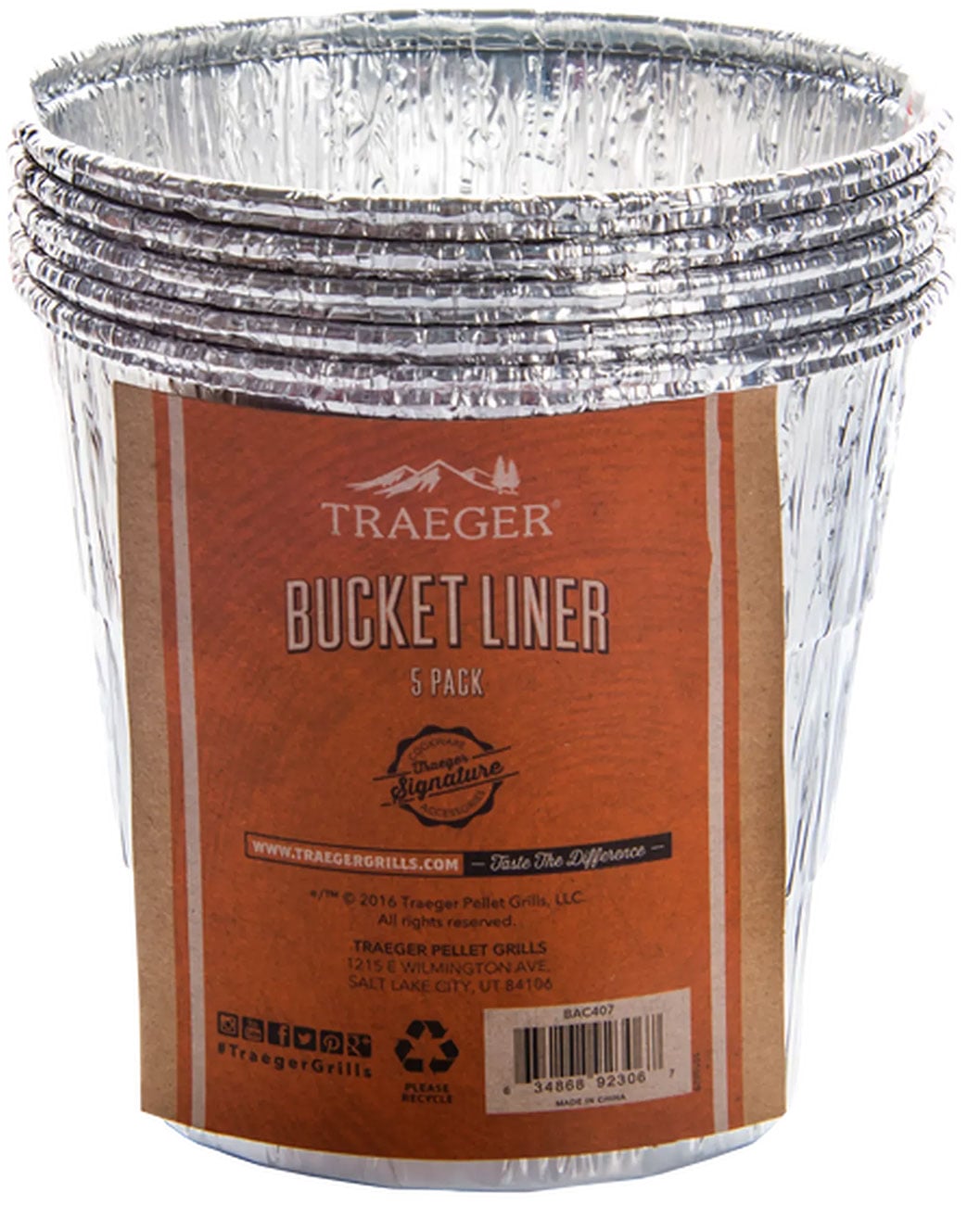 Photos - BBQ Accessory Traeger Bucket Liner 5 Pack BAC407 