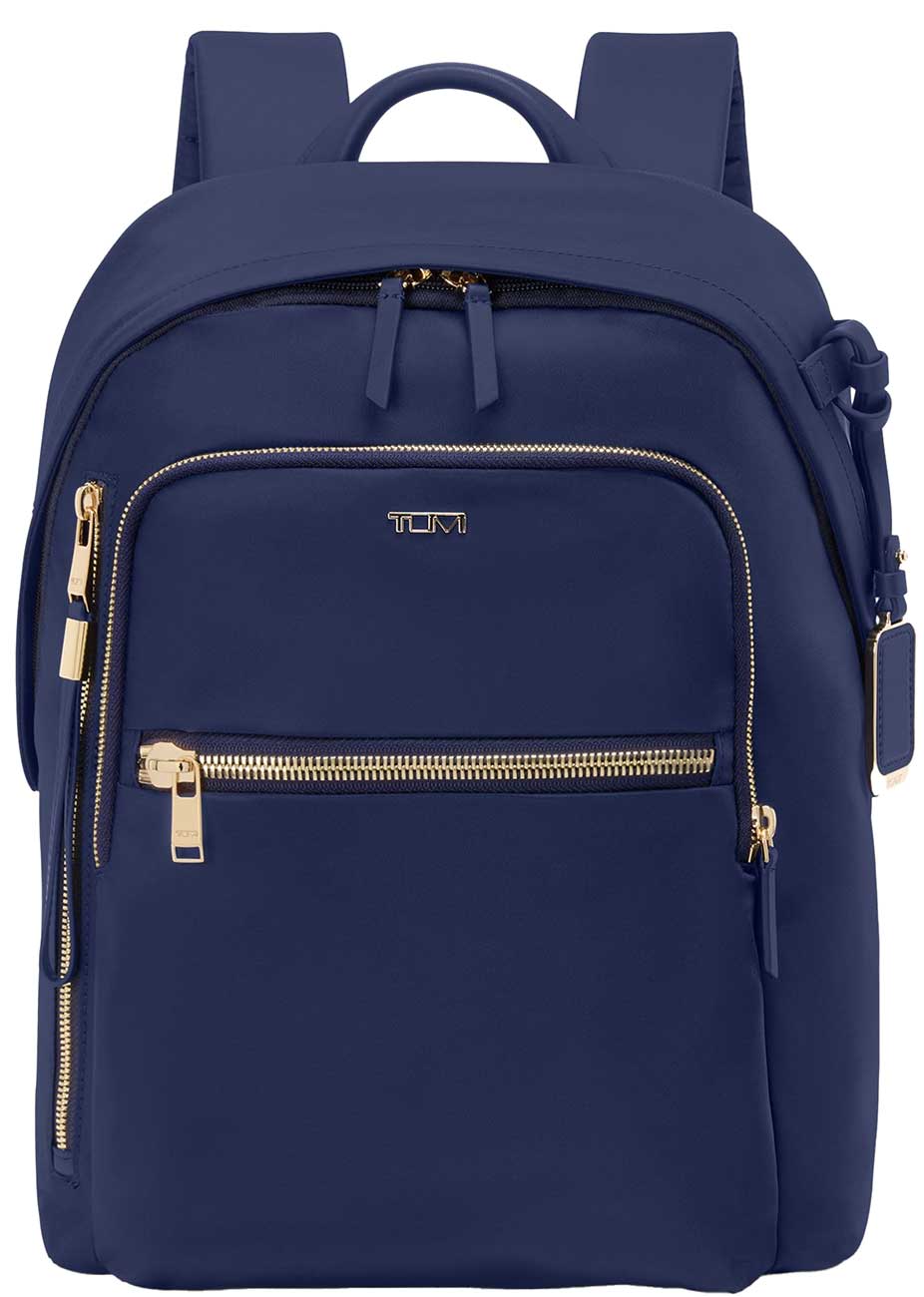 TUMI Voyageur Halsey Backpack in Indigo and Light Gold | Abt