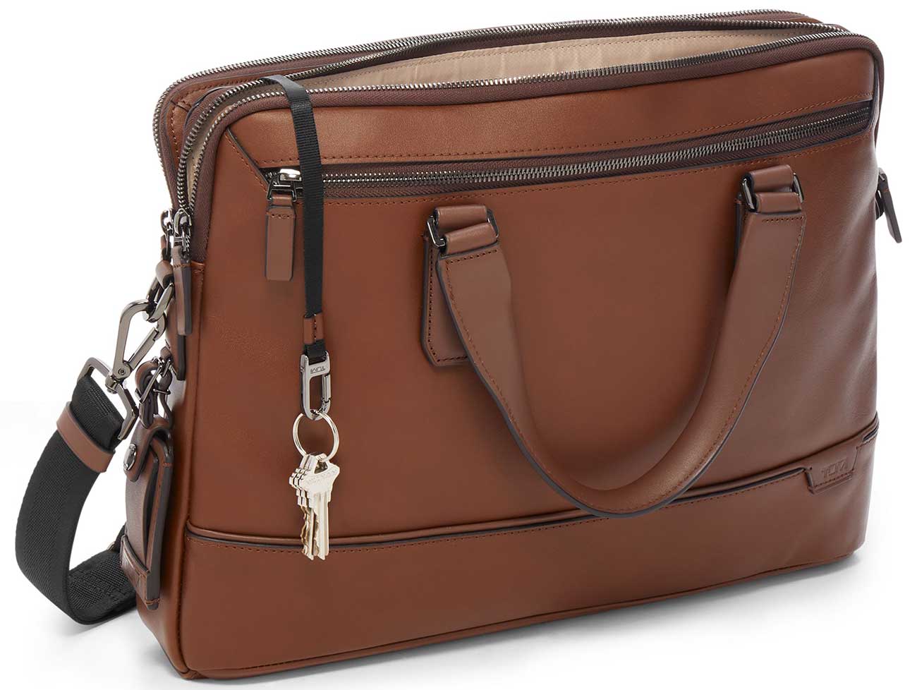 TUMI Harrison Sycamore Slim Brief in Cognac - 1502071221 