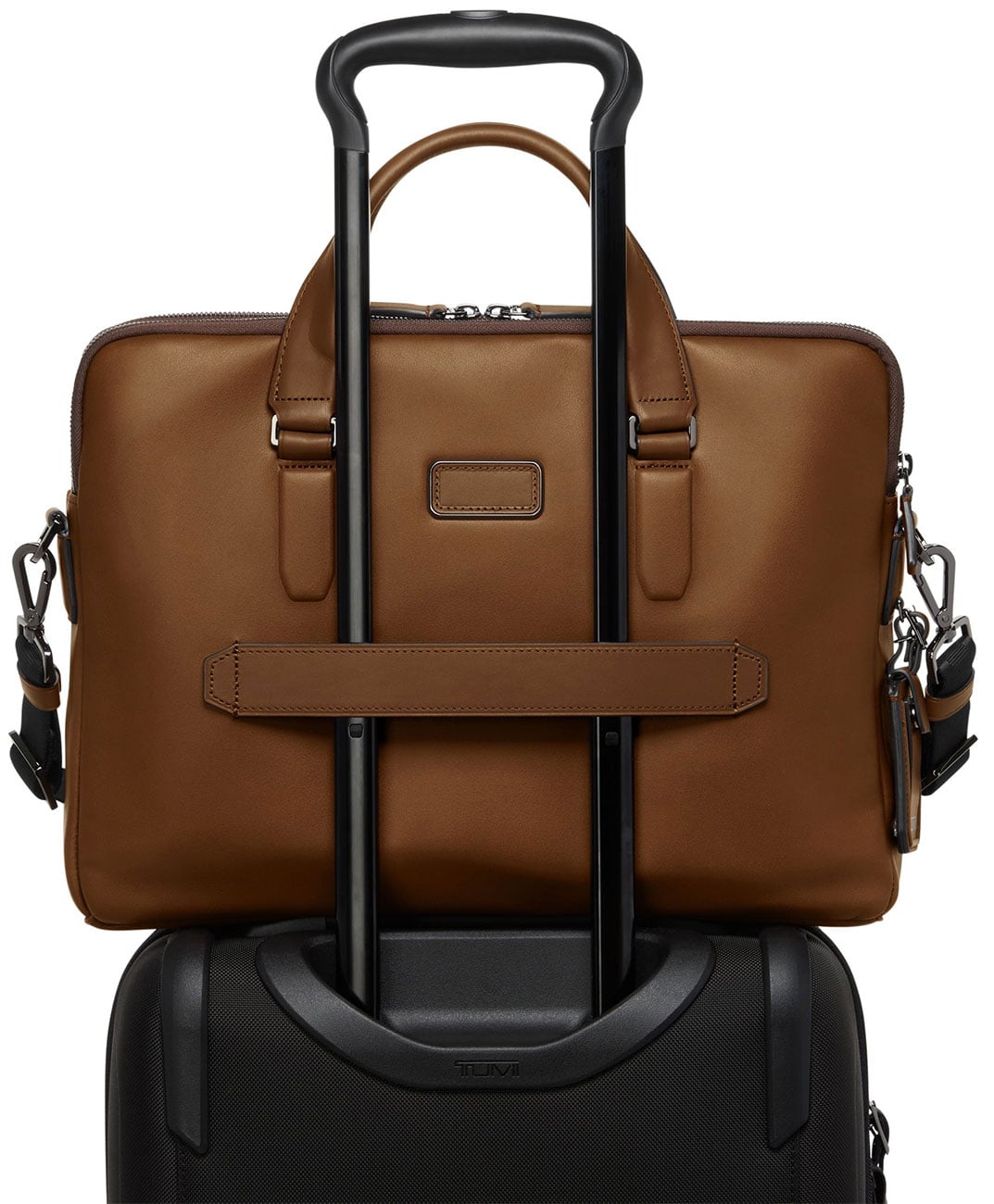 TUMI Harrison Cognac Bombe Sycamore Slim Brief - 154128-B165