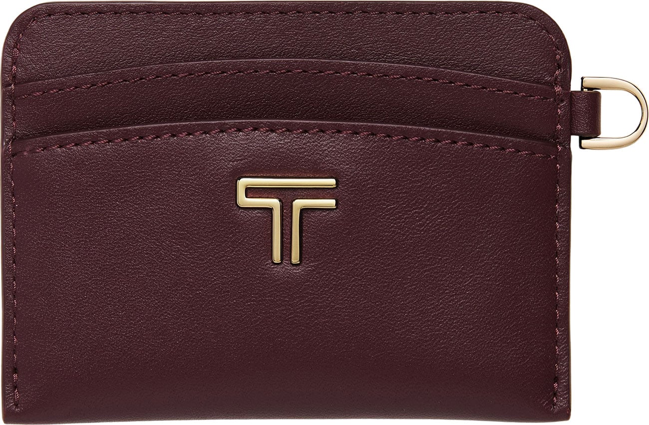 TUMI Belden Card Case in Rosewood
