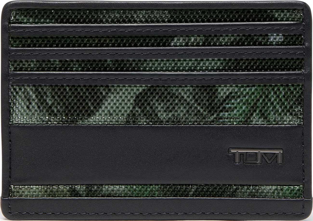 TUMI Alpha 6 Credit Card Slim Card Case in Forest Camo