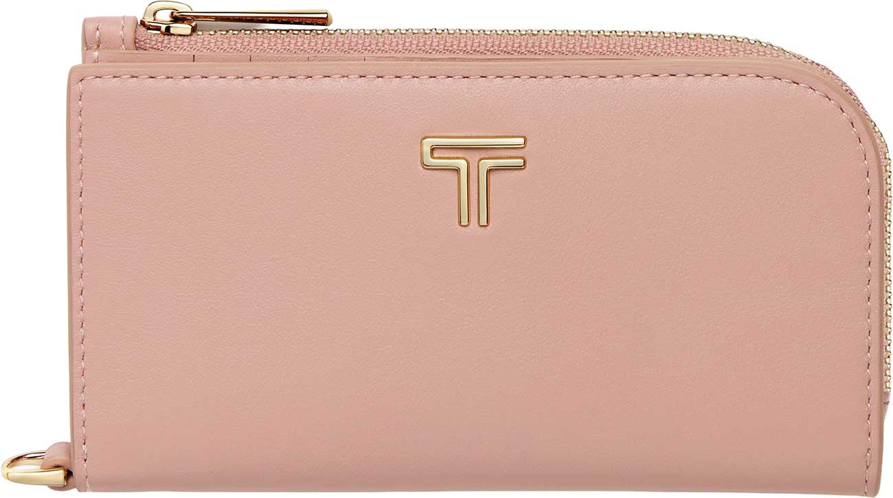 TUMI Belden L-Zip Card Case in Blush