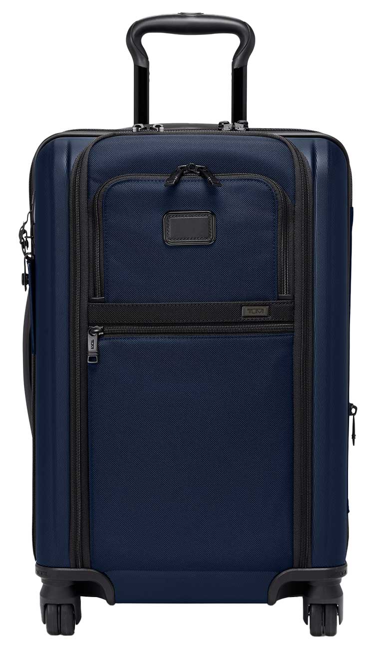 TUMI Alpha Hybrid International Carry-On Expandable and 4 Wheeled in Navy