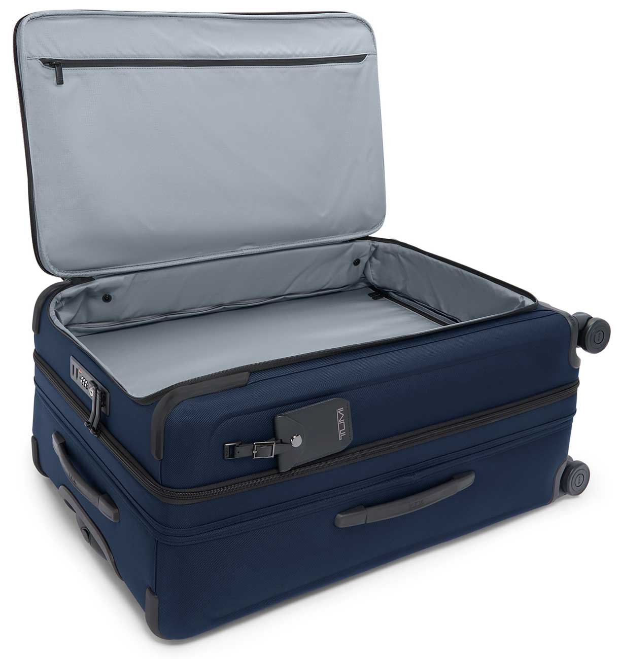 TUMI Alpha Large Dual Access Expandable Checked in Navy - 1590051596