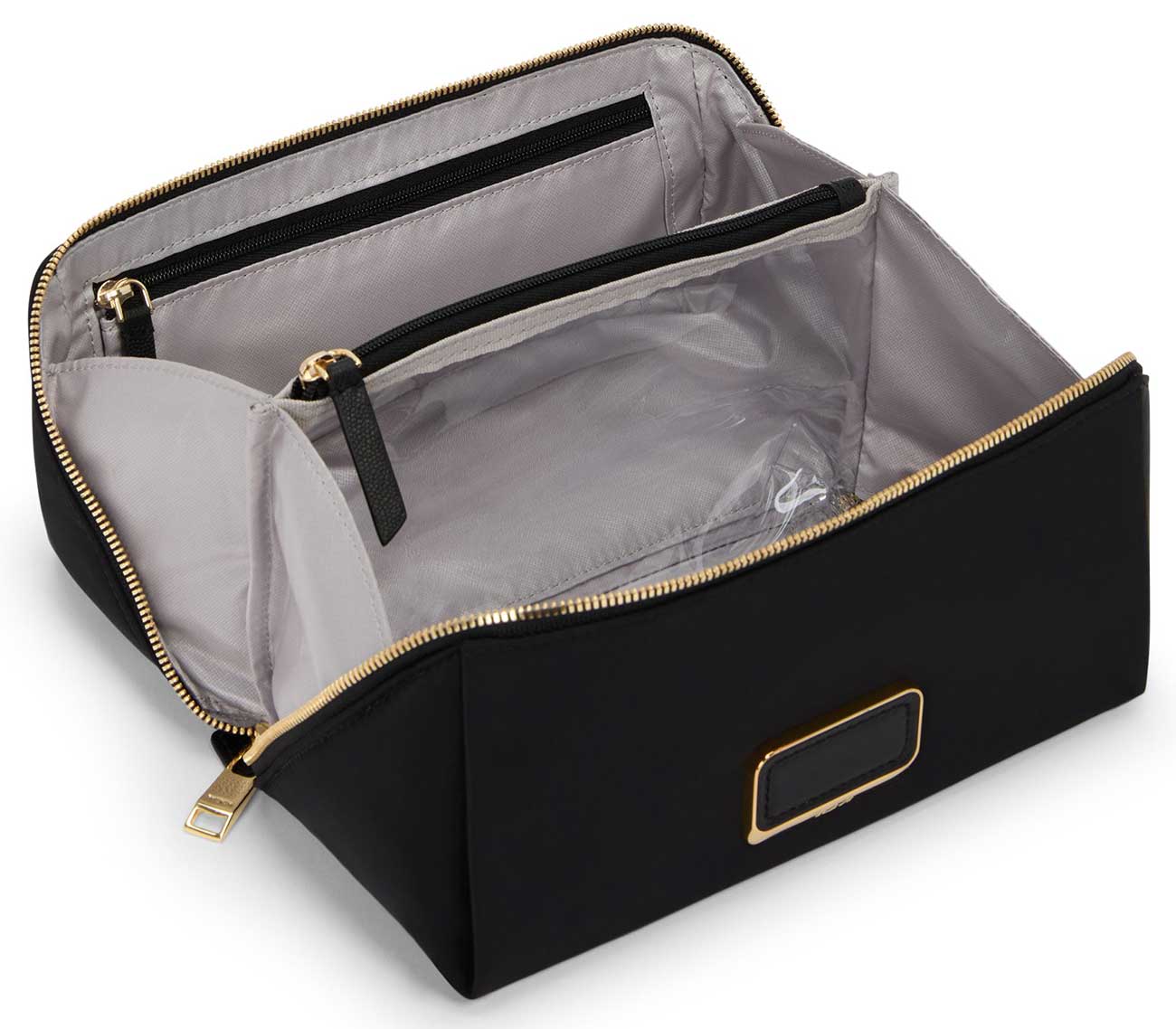 TUMI Voyageur Dallas Cosmetic Bag in Black|Gold - 154175-2693