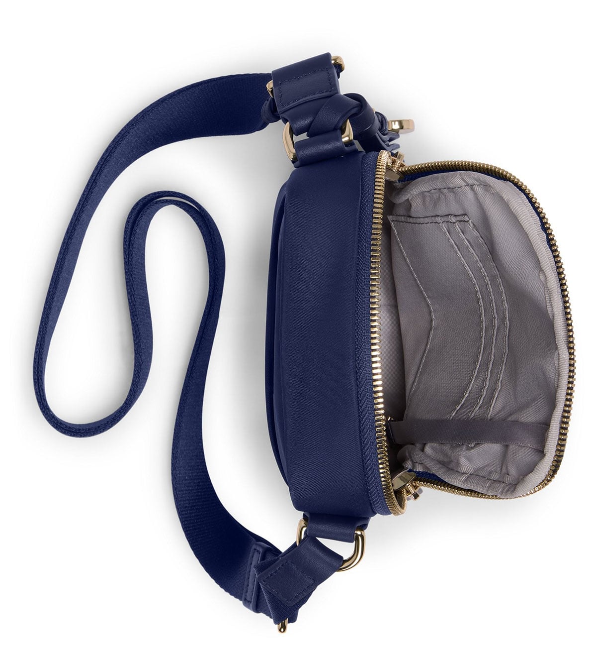 TUMI Voyageur Persia Crossbody in Indigo and Light Gold