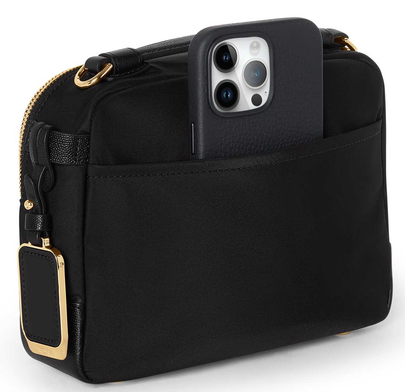 TUMI Voyageur Teghan Crossbody in Black|Gold - 154182-2693