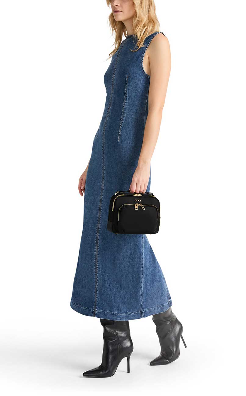 TUMI Voyageur Teghan Crossbody in Black|Gold - 154182-2693