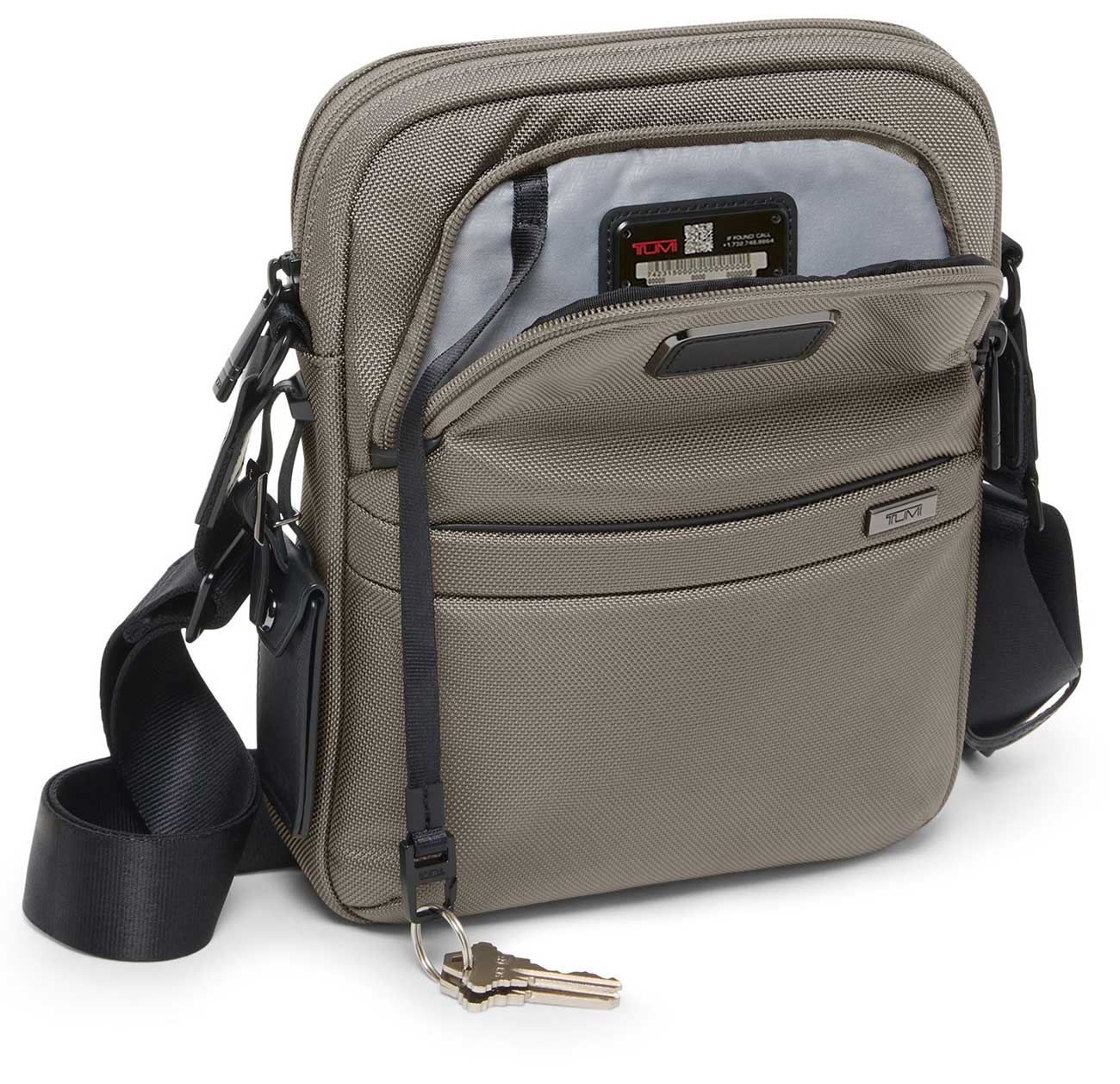 TUMI Alpha Medium Crossbody in Grey Alloy - 158973A872