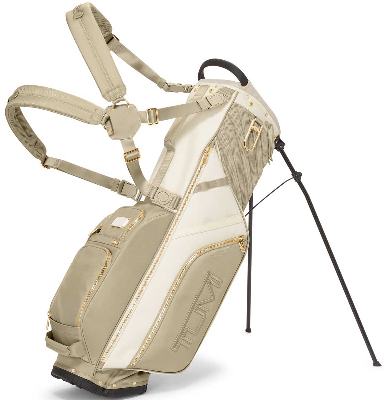 TUMI Alpha Golf Stand Bag in Off White and Tan - 148792A224