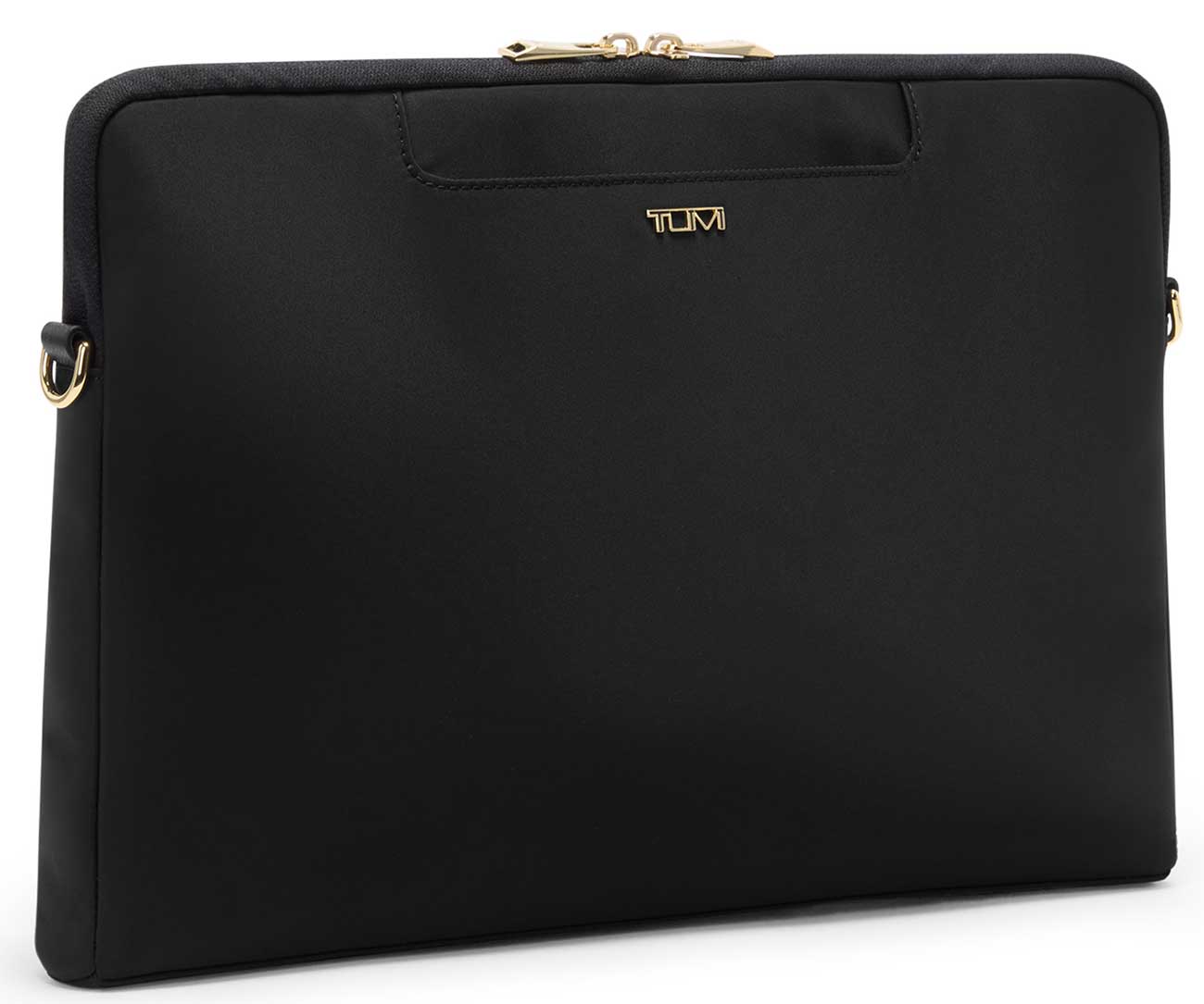 TUMI Voyageur Dakota Laptop Crossbody in Black | Gold - 1591232693