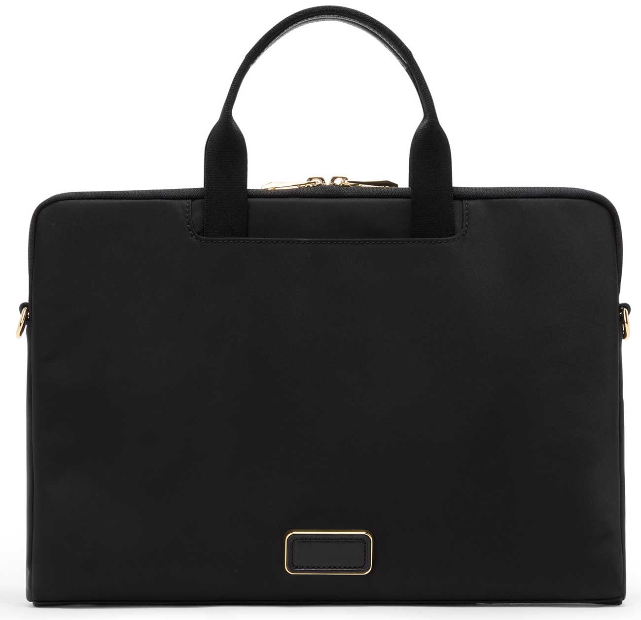 TUMI Voyageur Dakota Laptop Crossbody in Black | Gold - 1591232693