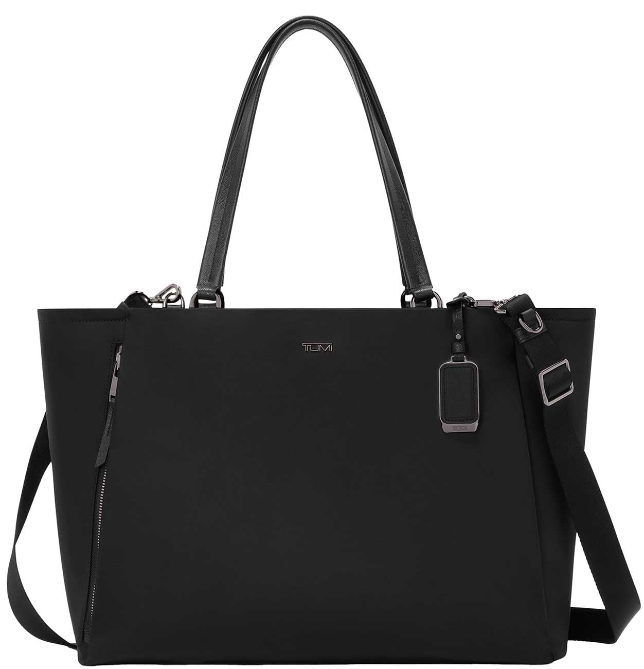 TUMI Voyageur Valetta Large Tote Black|Gunmetal 159129T522