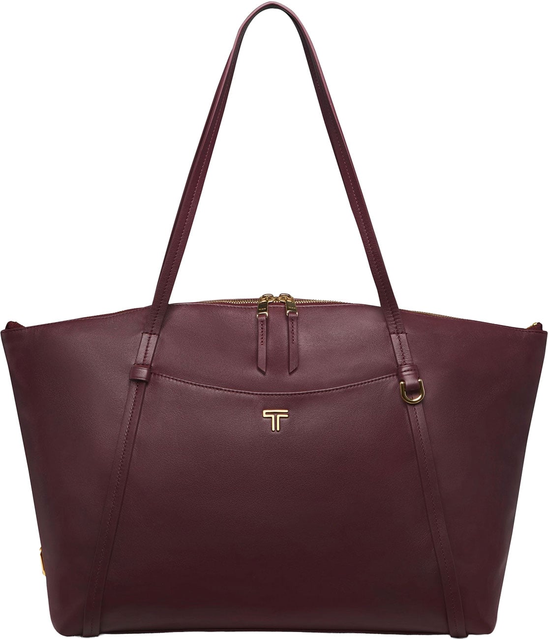 TUMI Voyageur Leather Q Tote in Rosewood
