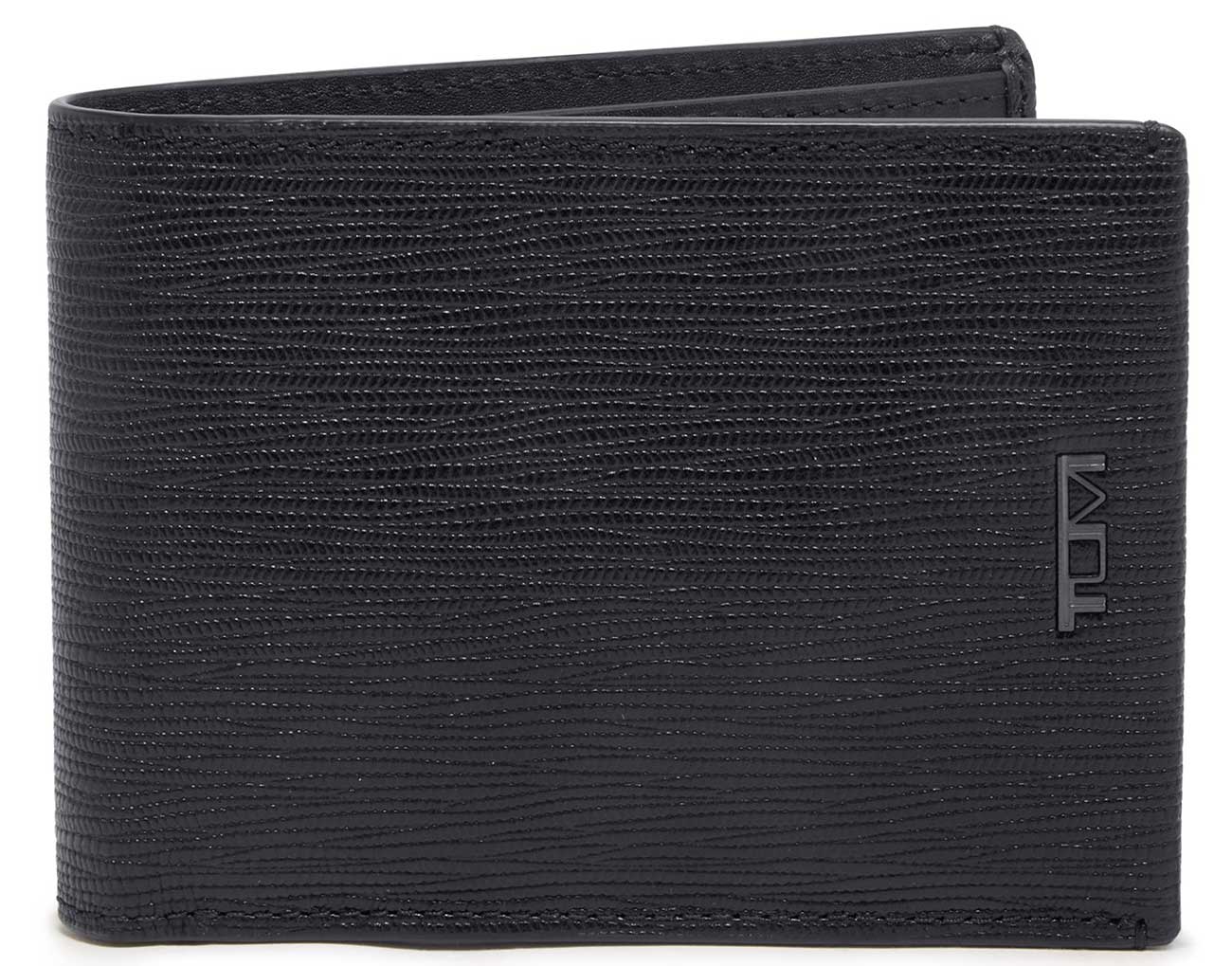 TUMI Nassau Double Billfold in Black Embossed - 152358T527