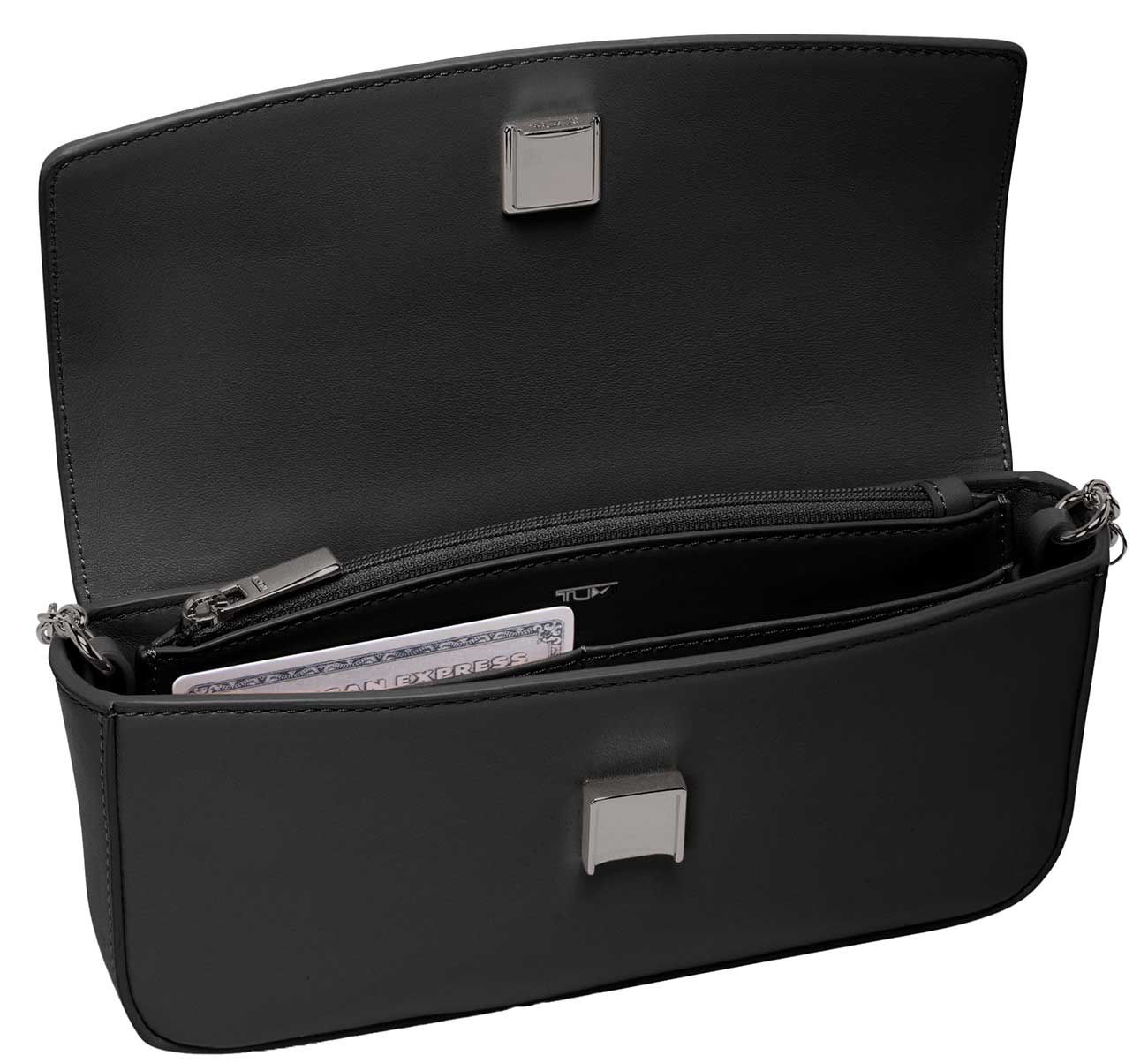 TUMI Belden On Chain Crossbody in Black | Gunmetal - 156542T522