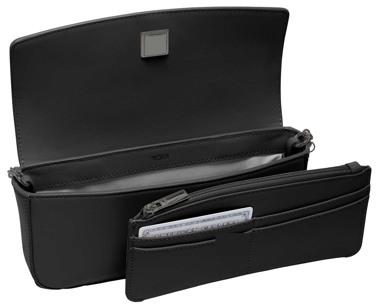 TUMI Belden On Chain Crossbody in Black | Gunmetal - 156542T522