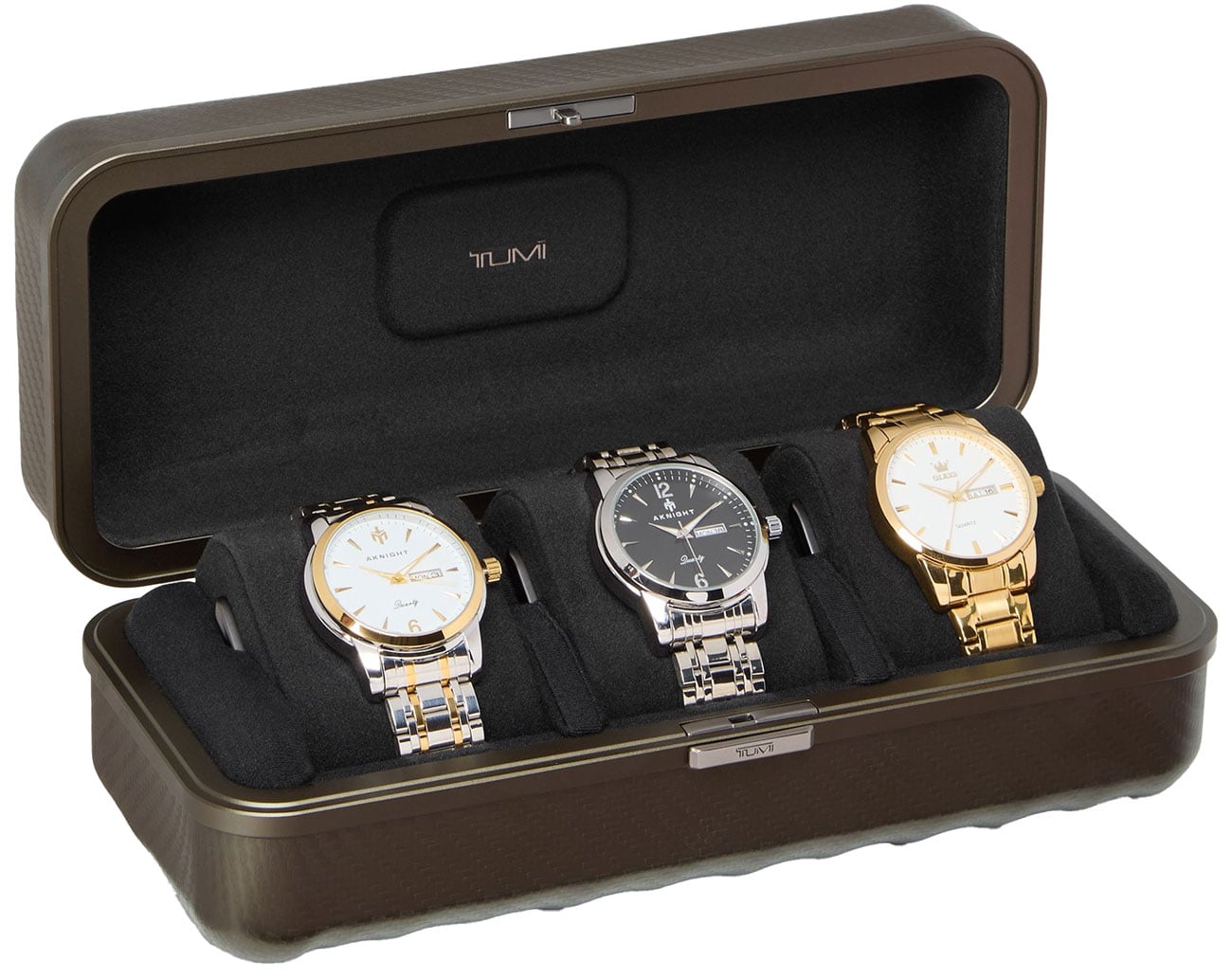 TUMI 19 Degree Aluminum Watch Travel Case in Gunmetal - 159019A612