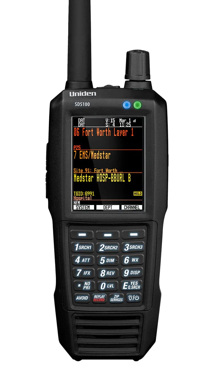 Uniden True I/Q SDS100 Digital Handheld Scanner, Black