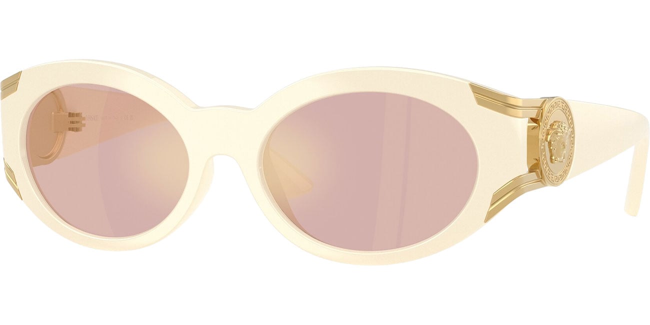 Versace Woman Sunglass VE4503U -  Frame color: Milk, Lens color: Pink Mirror Gold