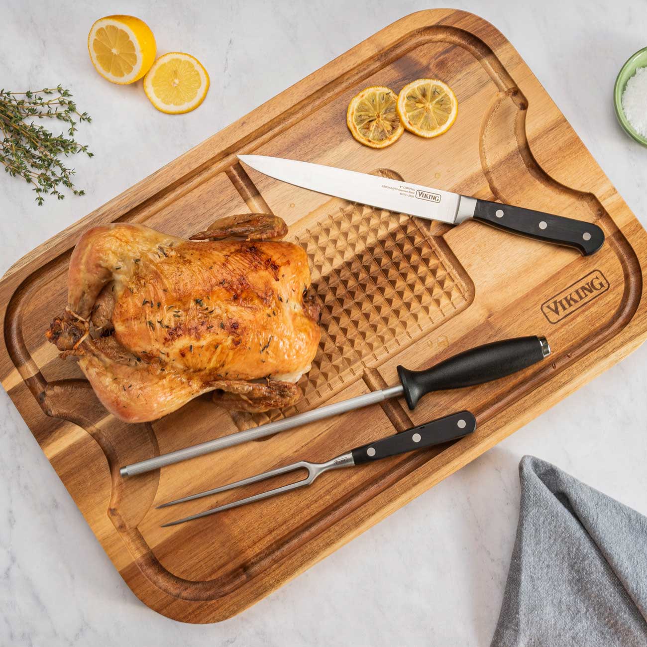 Questions & Answers for Viking Acacia Board & 3-Piece Carving Set