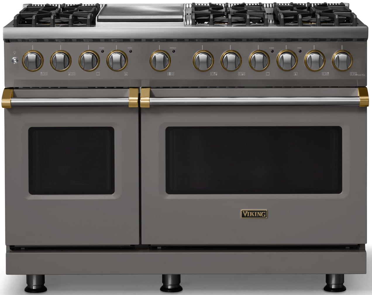 うらんページ Viking 5 Series Dual Fuel Range 48-Inch In Grey/Brass - VDR54846GDGBB