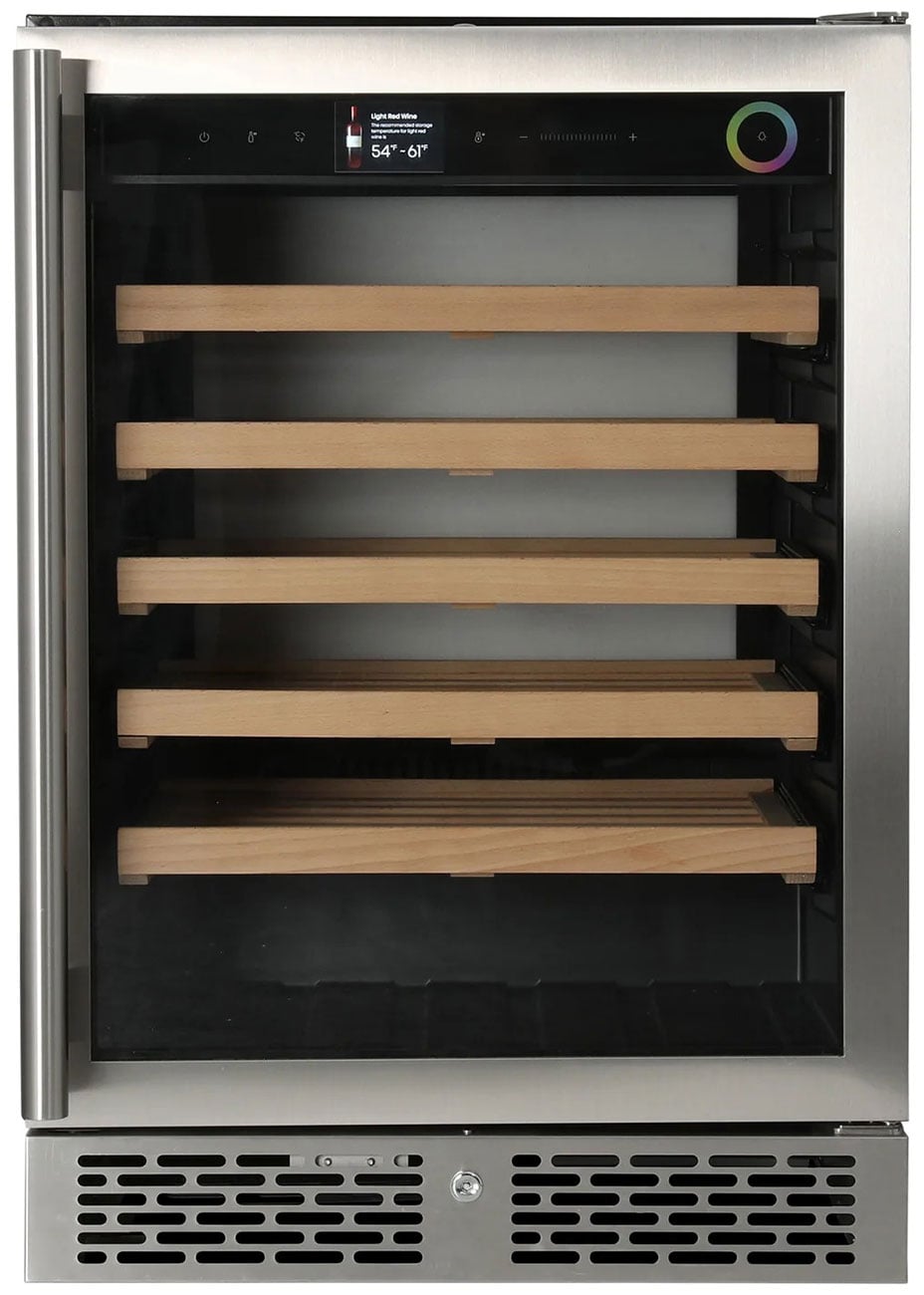 Vinotemp Vinoglow Single-Zone Wine Cooler 24-Inch Wide in Stainless Steel
