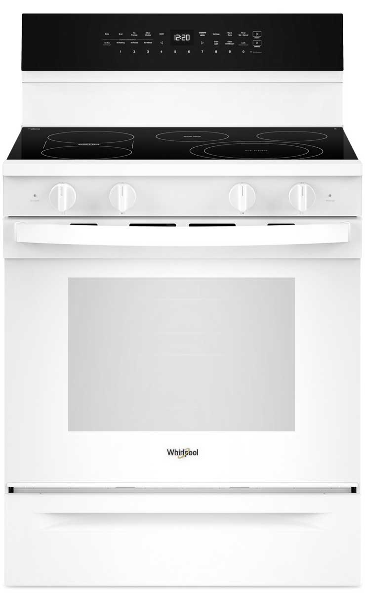 Whirlpool Smart Electric Range With Air Cooking Technology 30-Inch in White