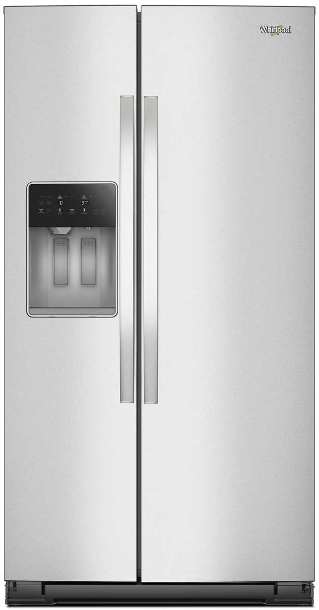 Whirlpool 21 Cu. Ft. Side-by-Side Counter-Depth Refrigerator 36-Inch Wide in Stainless Steel