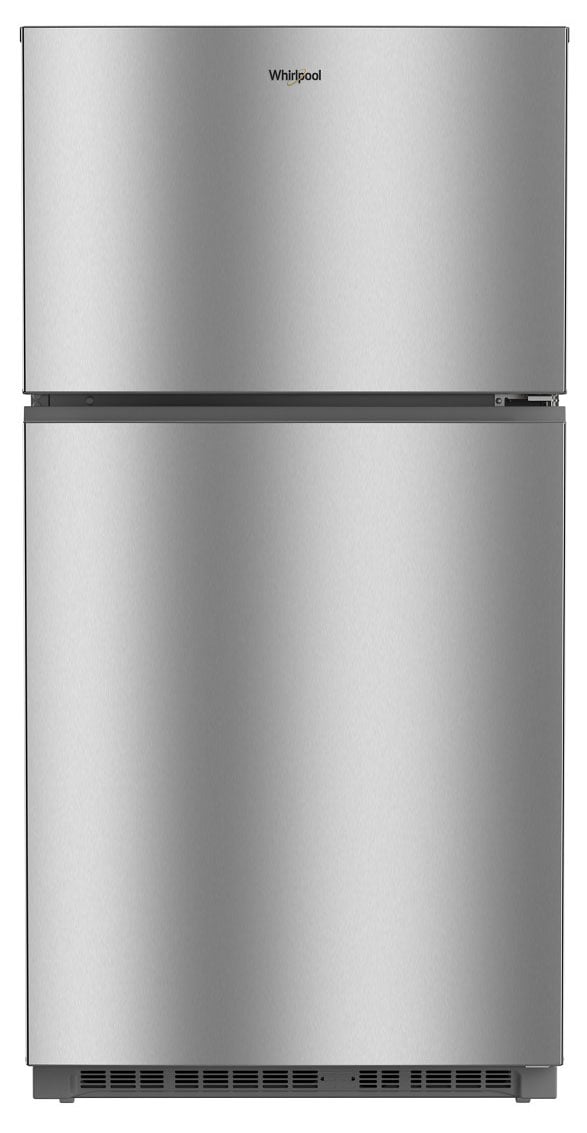 Whirlpool 21.3 Cu. Ft. Top Freezer Refrigerator with Total Coverage Cooling 32.8-Inch Wide in Fingerprint-Resistant Stainless