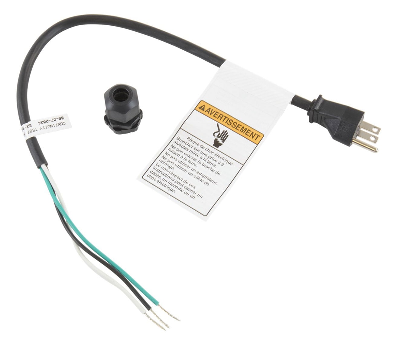 Whirlpool W11670634 1.7' 3-Prong Dishwasher Power Cord