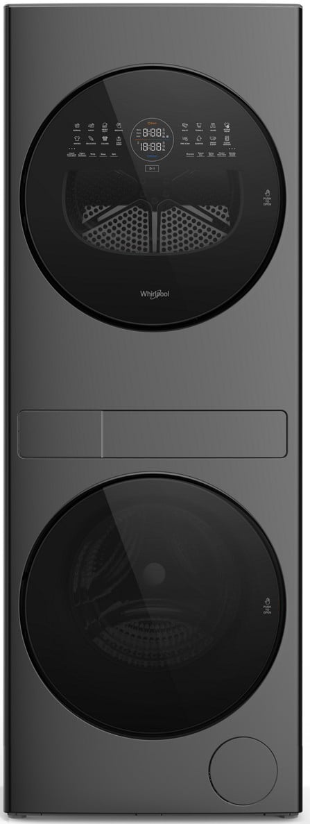 Whirlpool Compact Ventless Heat Pump Laundry Tower 2.7 Cu. Ft. Washer With 4.3 Cu. Ft. Electric Dryer in Titanium Metallic