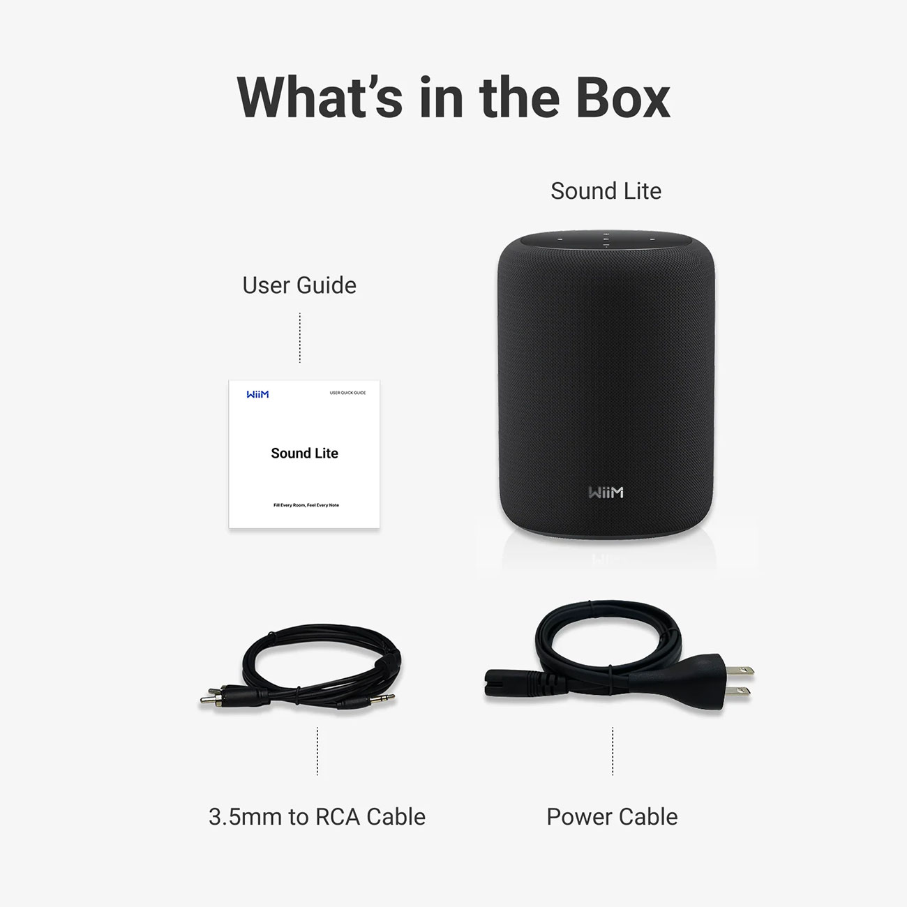 WiiM Sound Lite Smart Speaker in Black - WIIM-SOUND-LITE-002