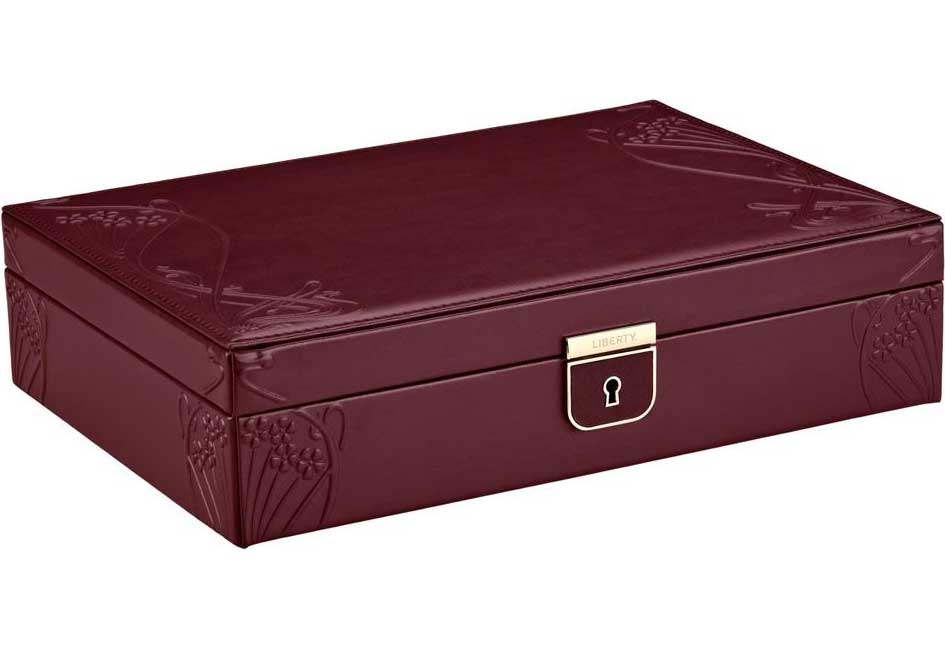 WOLF 1834 X LIBERTY Ianthe M Jewelry Box in Burgundy - 381127